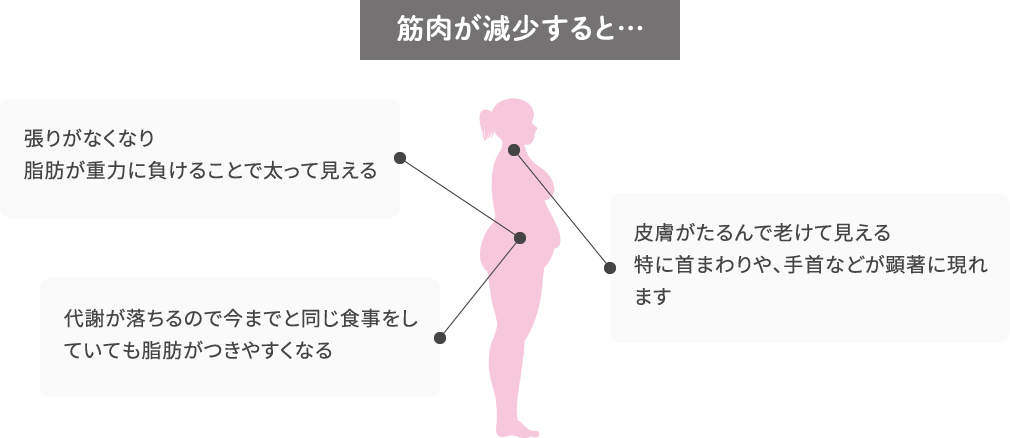 筋肉が減少すると…
